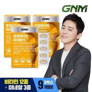 멀티 종합비타민 미네랄 15종 3박스(총 9개월분)